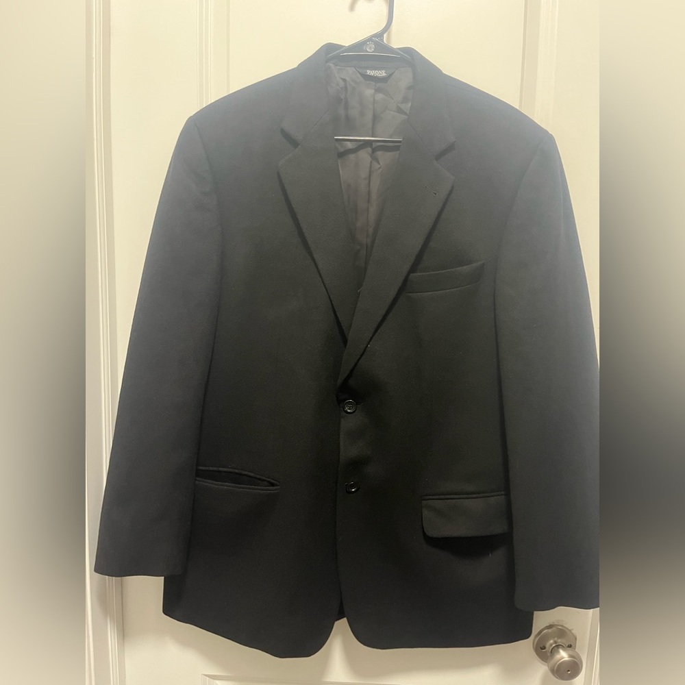 Pavone 100% Cashmere Men’s Sport Coat Size 42R Black Black